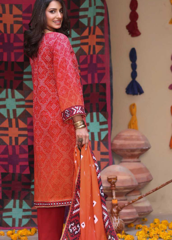 Heritage Series by AL Zohaib Unstitched Printed Chunri Lawn 3 Piece Suit AZ26UCH D-9 - Festive Collection