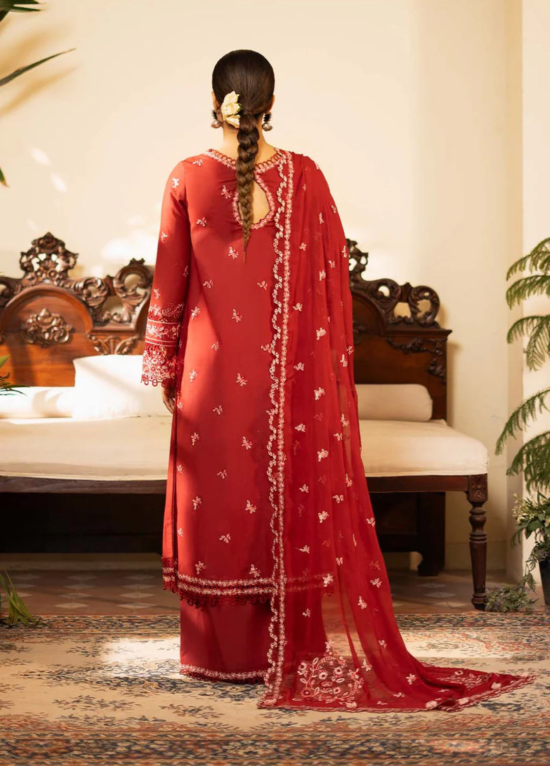 Zarposh Unstitched Embroidered Lawn 3 Piece Suits ZP26UF Noorjah - Festive Collection