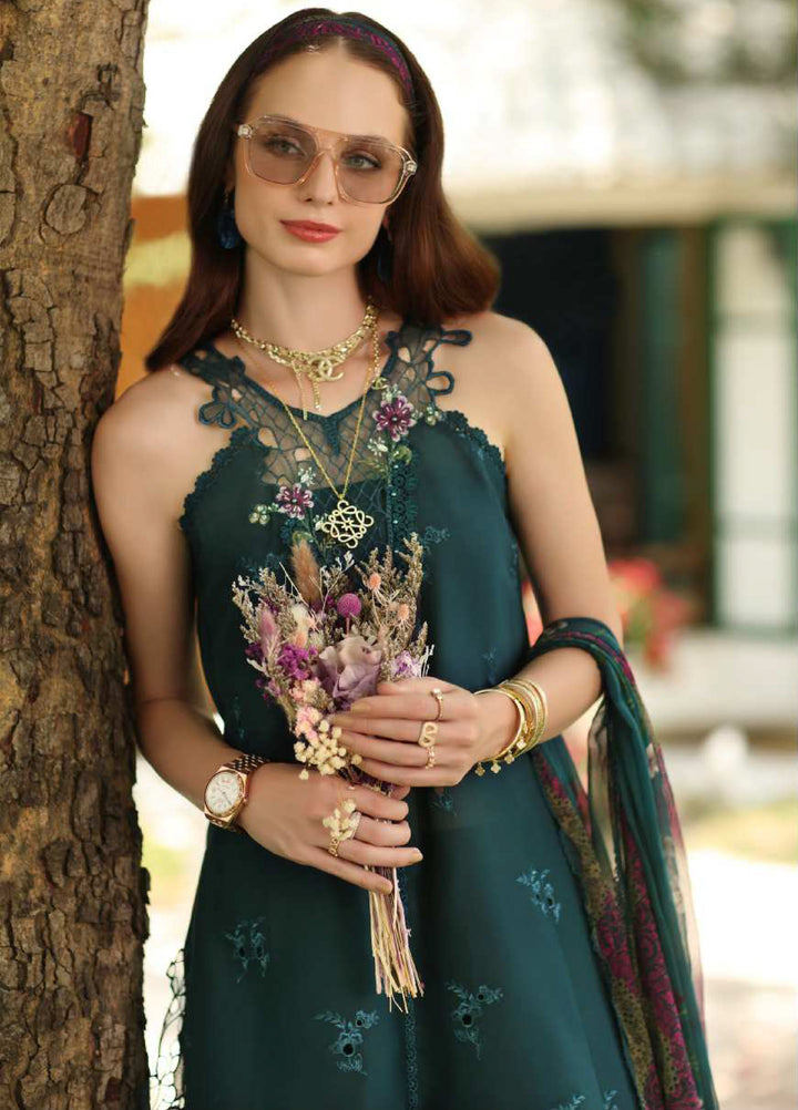 Noor Luxe by Saadia Asad Unstitched Embroidered Lawn 3 Piece Suit SA26ULNE D6 - Eid Collection