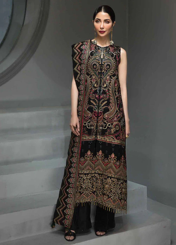 Jazmin Unstitched Embroidered Chiffon 3 Piece Suit 07-Reine De Nuit Festive Collection