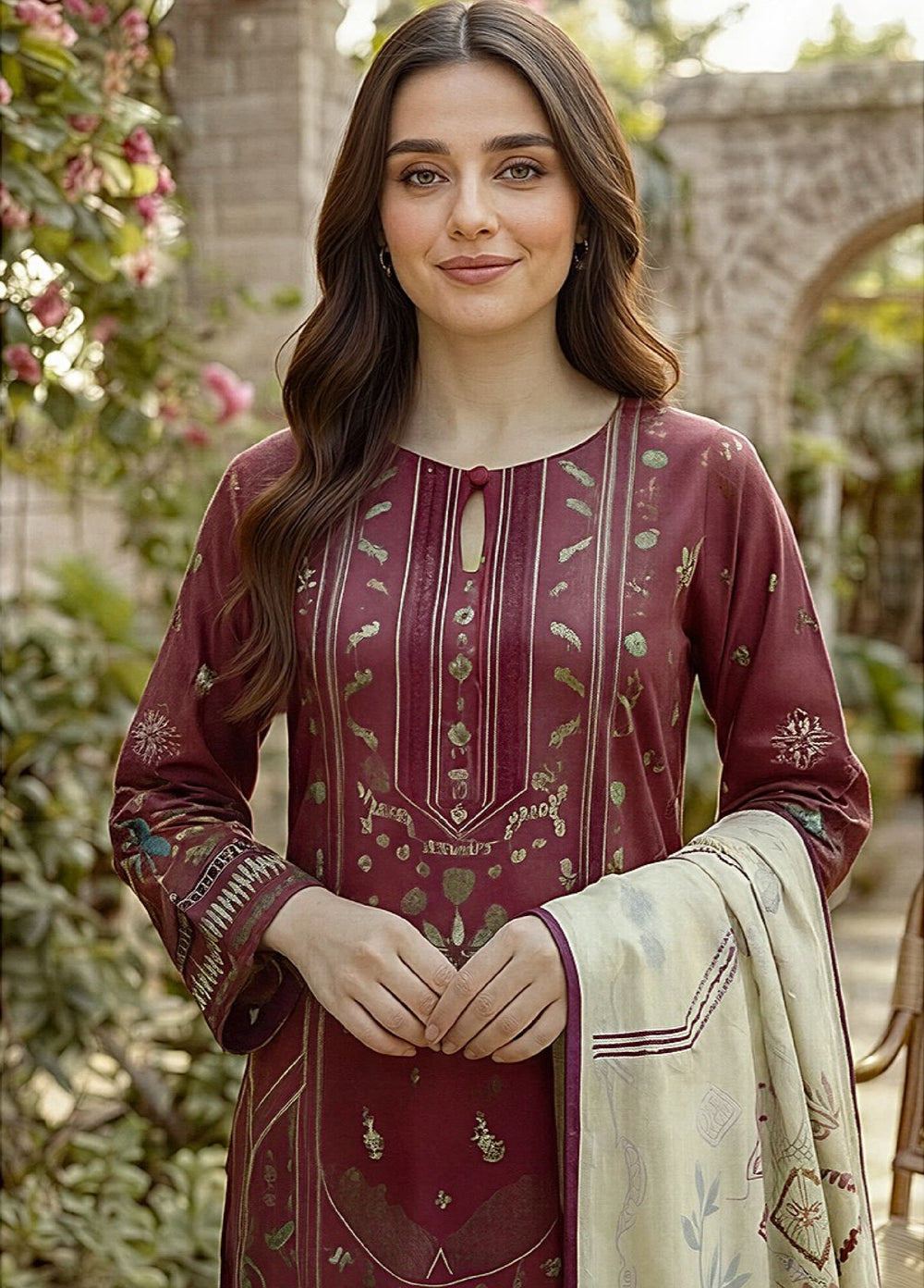 Zync by Florent Unstitched Printed Lawn 3 Piece Suit FL26UZPL FZ-12 - Summer Collection