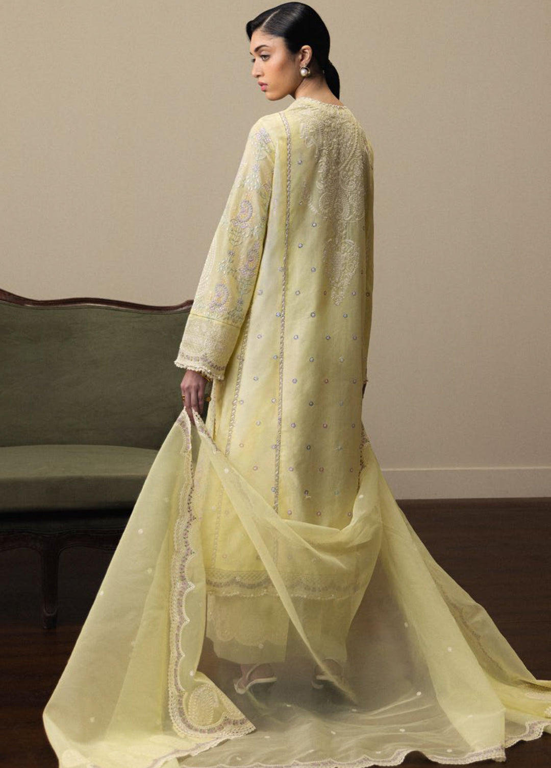 Satori by Zara Shahjahan Unstitched Embroidered Lawn 3 Piece Suit ZS26USL D-3 HINATA - Summer Collection