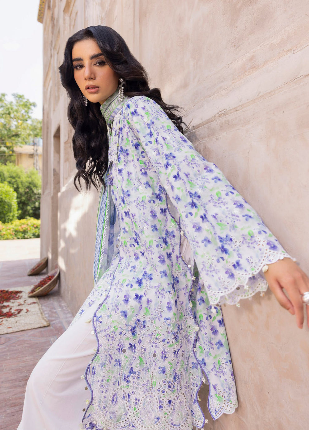 The Flora by Gul Ahmed Unstitched Embroidered Lawn 3 Piece Suit GA26ULF BM62065 - Casual Collection