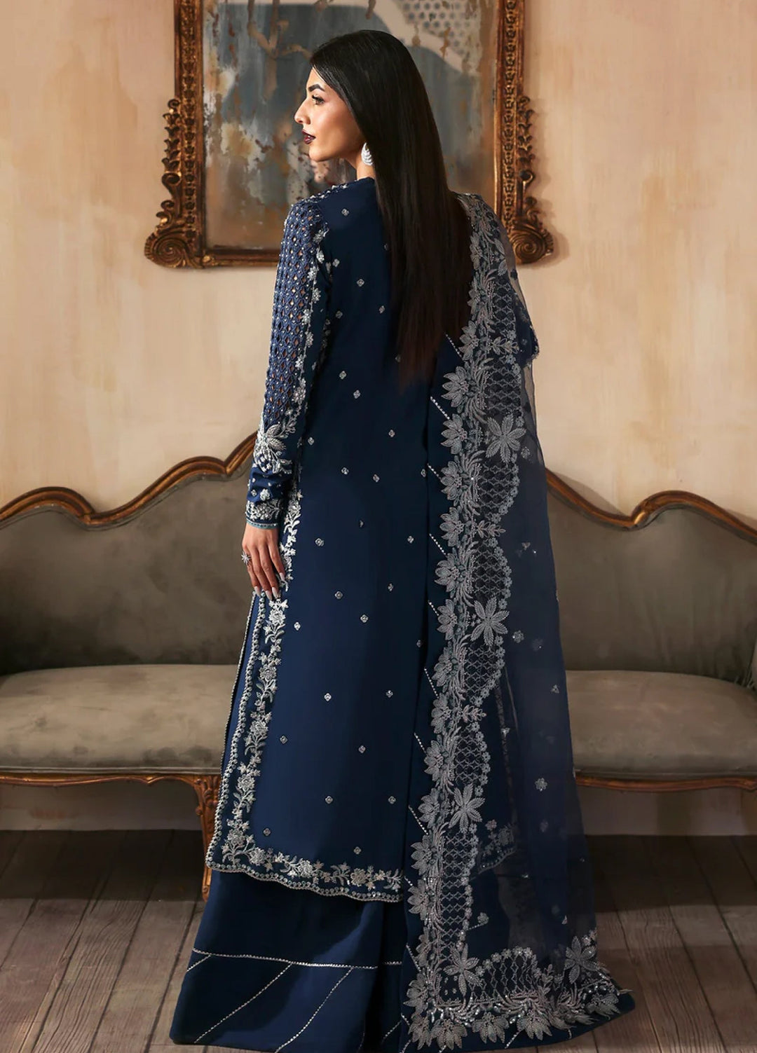 Zarposh Unstitched Embroidered Raw Silk 3 Piece Suits ZP26UF Inara - Festive Collection
