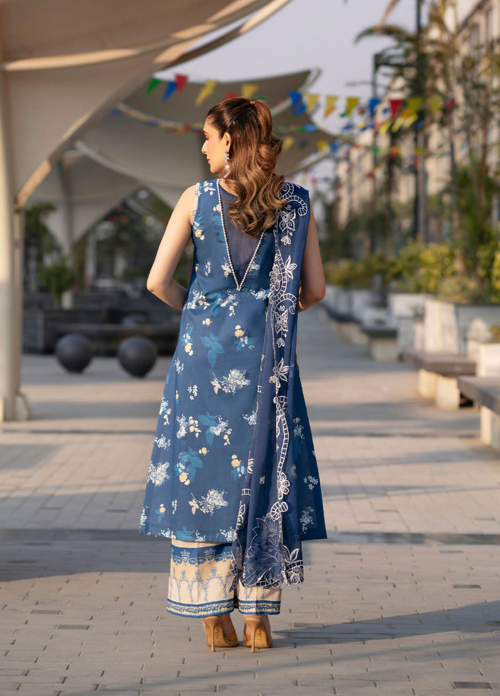 Broadway by Mahnur Unstitched Embroidered Lawn 3 Piece Suit MN26UB BW-003 - Summer Collection