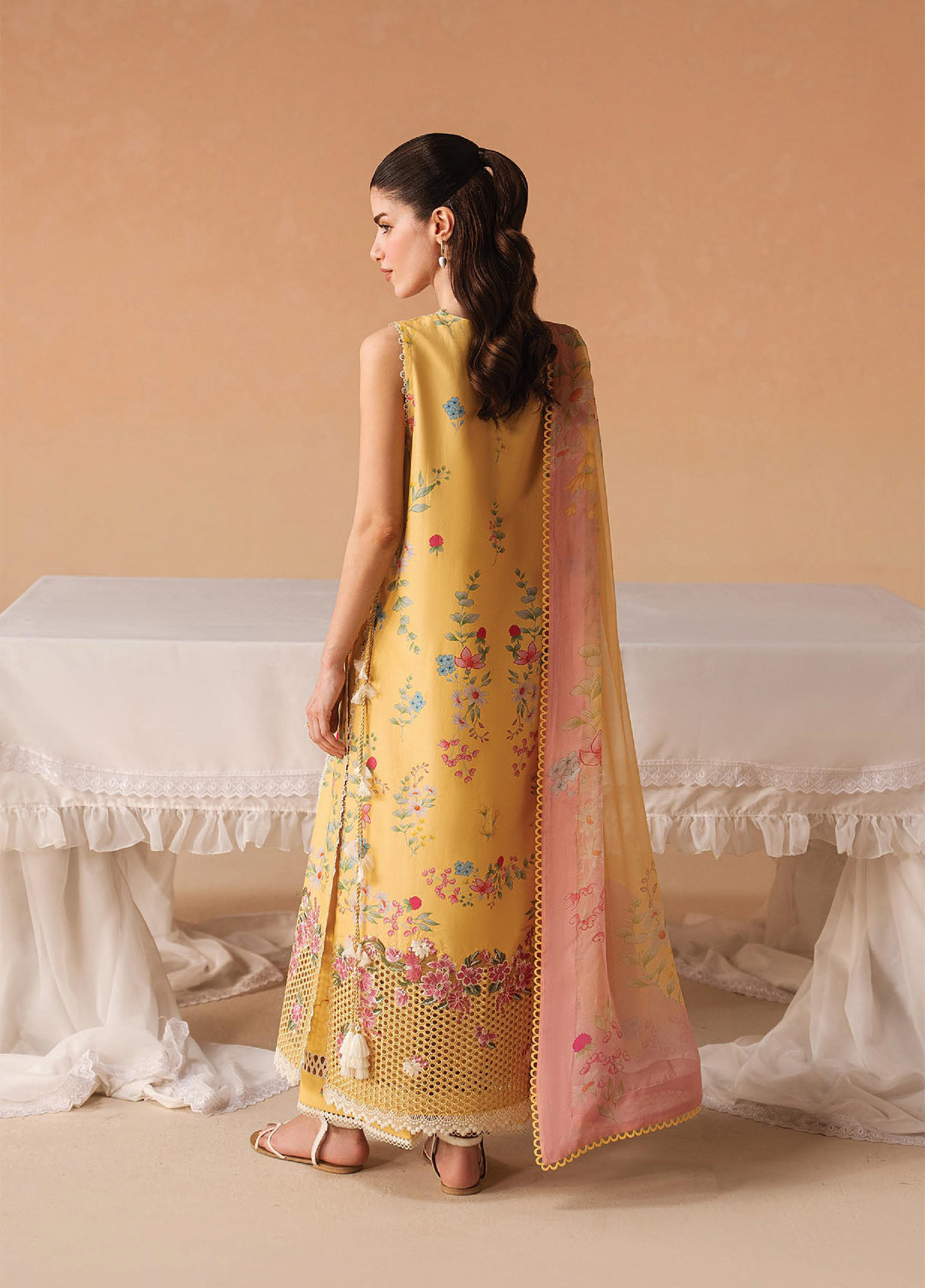 Haze A Prints by Afrozeh Unstitched Embroidered Lawn 3 Piece Suit AF26UAP Evania Yellow FWU-102 - Summer Collection