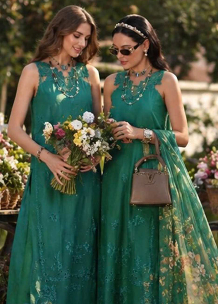 Noor Luxe by Saadia Asad Unstitched Embroidered Lawn 3 Piece Suit SA26ULNE D2 - Eid Collection