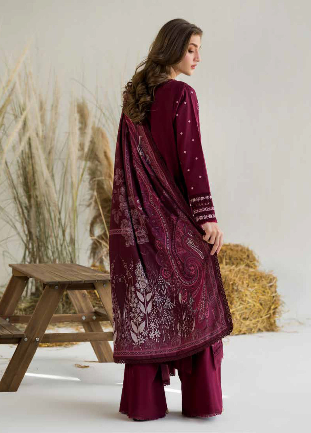 Sobia Nazir Winter Embroidered Khaddar Suits 3 Piece SN25WU D-06 A - Winter Collection