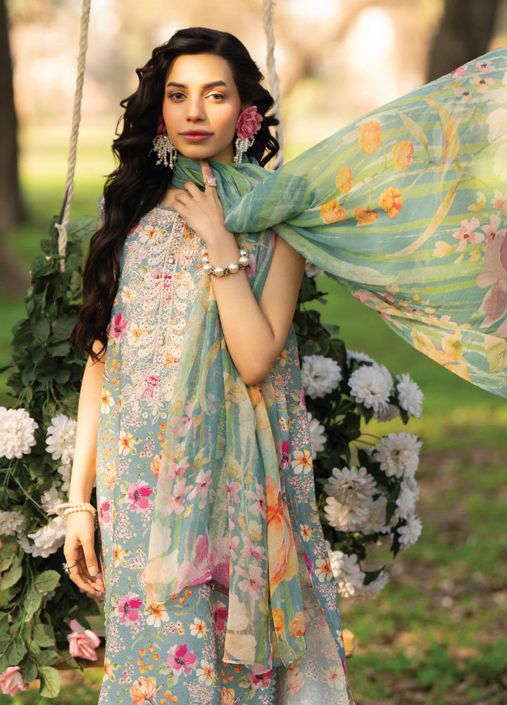 Eden Garden by Humdum Unstitched Embroidered Lawn 3 Piece Suit HB26UED D-06 - Summer Collection