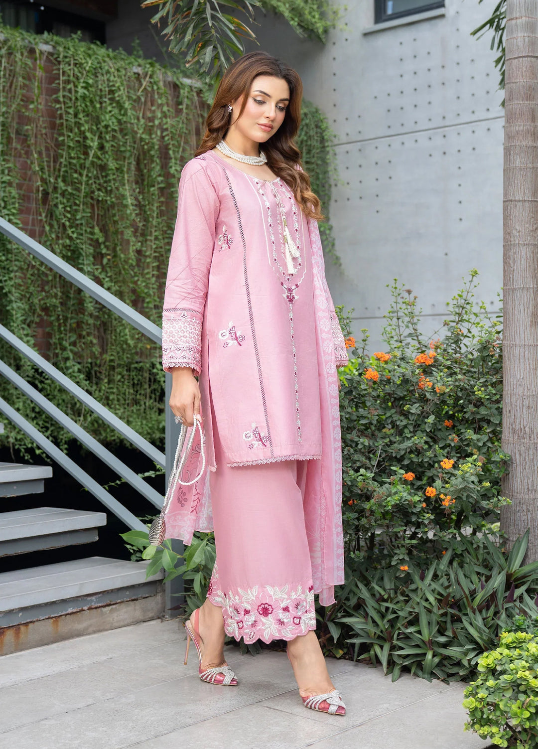 Solid Story by Panache Pret Solids Lawn 3 Piece Rosewood