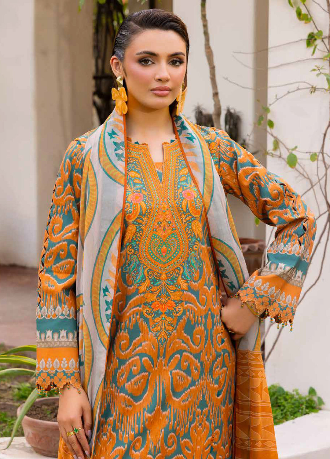 C Prints by Charizma Unstitched Printed Lawn 3 Piece Suit CHR26UCP CP6-05 - Summer Collection