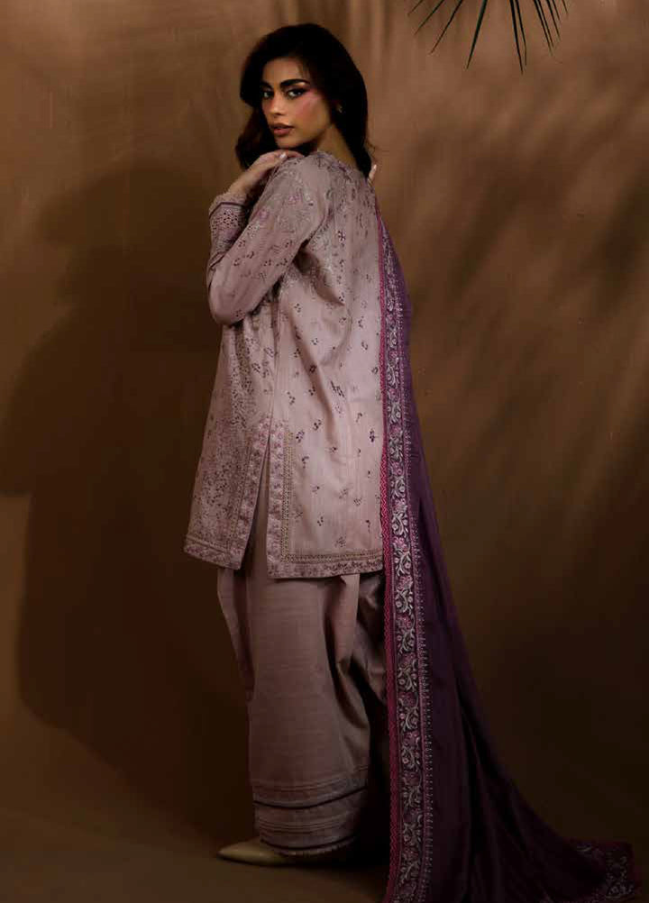 Sobia Nazir Unstitched Shawl Embroidered Khaddar 3 Piece SN25SW D-06 B - Winter Collection