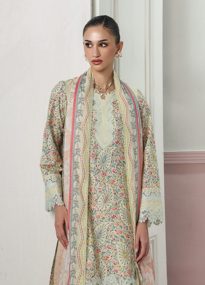 Q Prints by Qalamkar Unstitched Printed Lawn 3 Piece Suit QLK26UQL ZAYRA QQP-04 (B) - Summer Collection