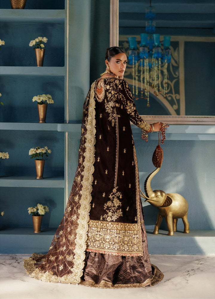 AIK Udaipur Velvet Unstitched Luxury Embroidered 3 Piece AIK25 D-06 - Formals Collection