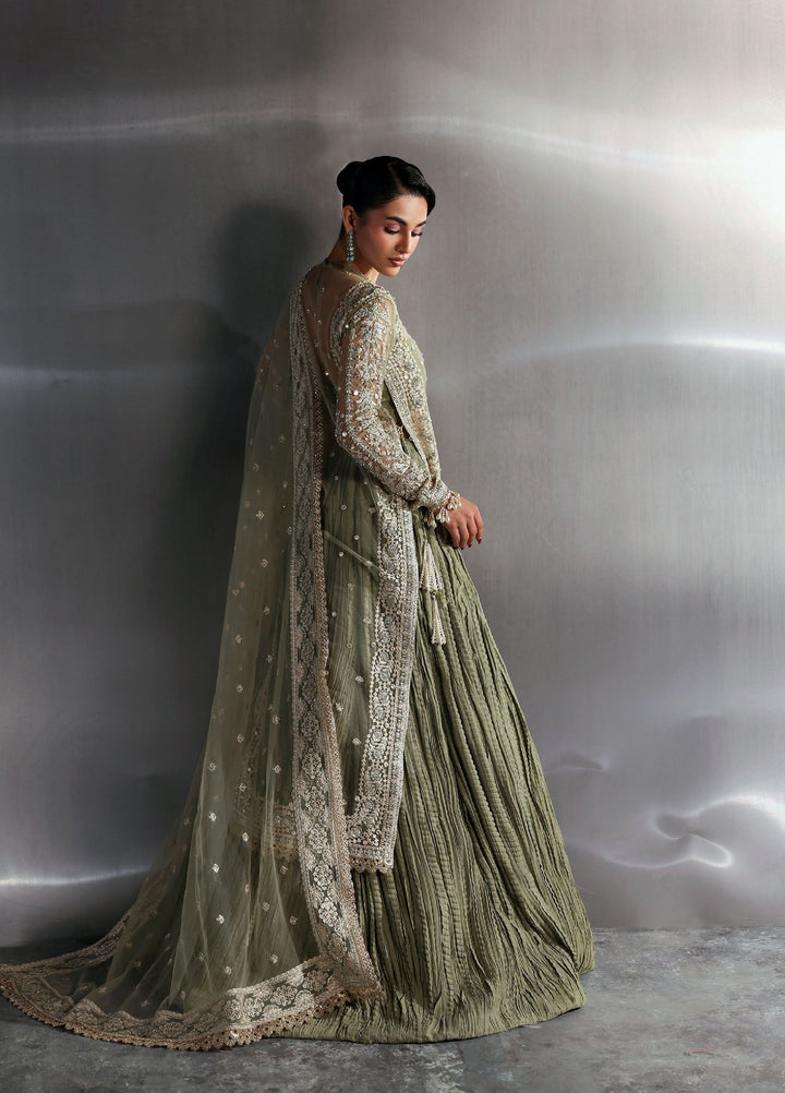 Seraphine by Zarposh Unstitched Embroidered Net 3 Piece Suit Willow - Wedding Collection