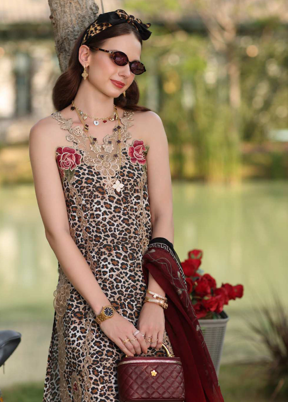 Noor Luxe by Saadia Asad Unstitched Printed Lawn 3 Piece Suit SA26ULNE D11 - Eid Collection