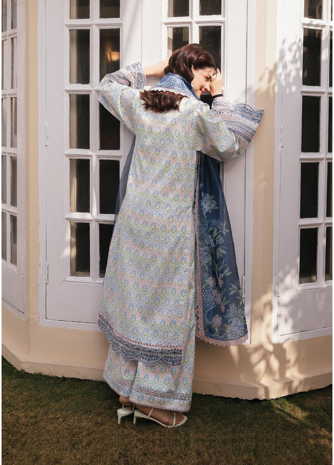 Florette by Afrozeh Unstitched Embroidered Lawn 3 Piece Suit AF26UFL D-01 SOVA - Festive Collection