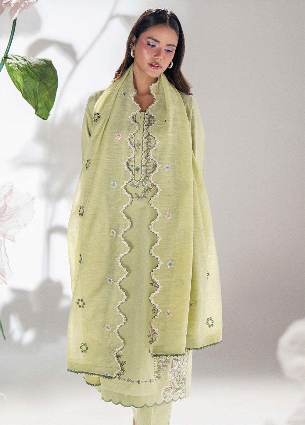 Blush N Bliss by Sahane Women RTW Embroidered Lawn 3 Piece Suit Mint Blush LP63001 Casual Collection