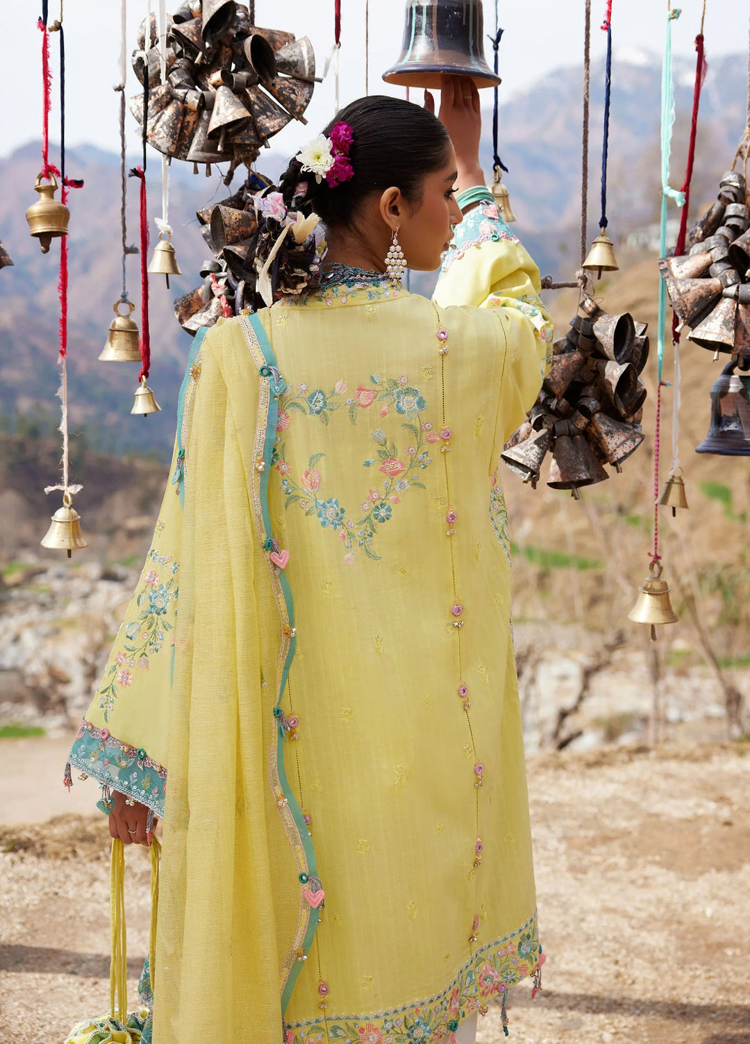 Meili by Zaha Unstitched Embroidered Lawn 3 Piece Suit ZK26UML ZL26-01A - Festive Collection