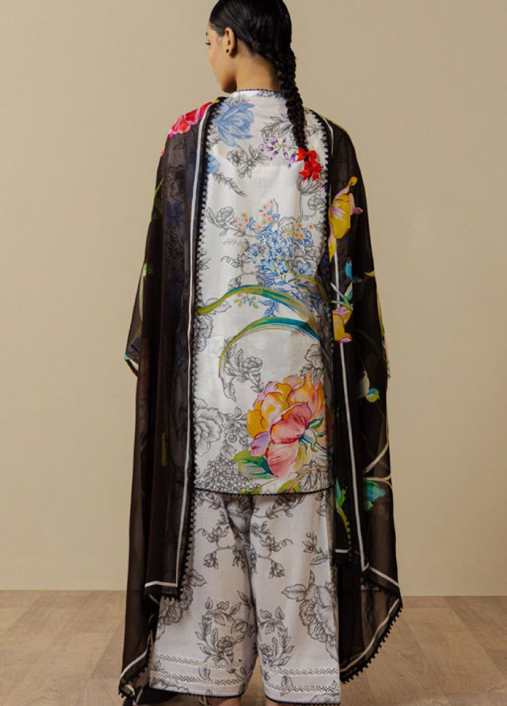 Coco by Zara Shahjahan Unstitched Printed Lawn 3 Piece Suit CZS26UPL FIORA-2A - Summer Collection