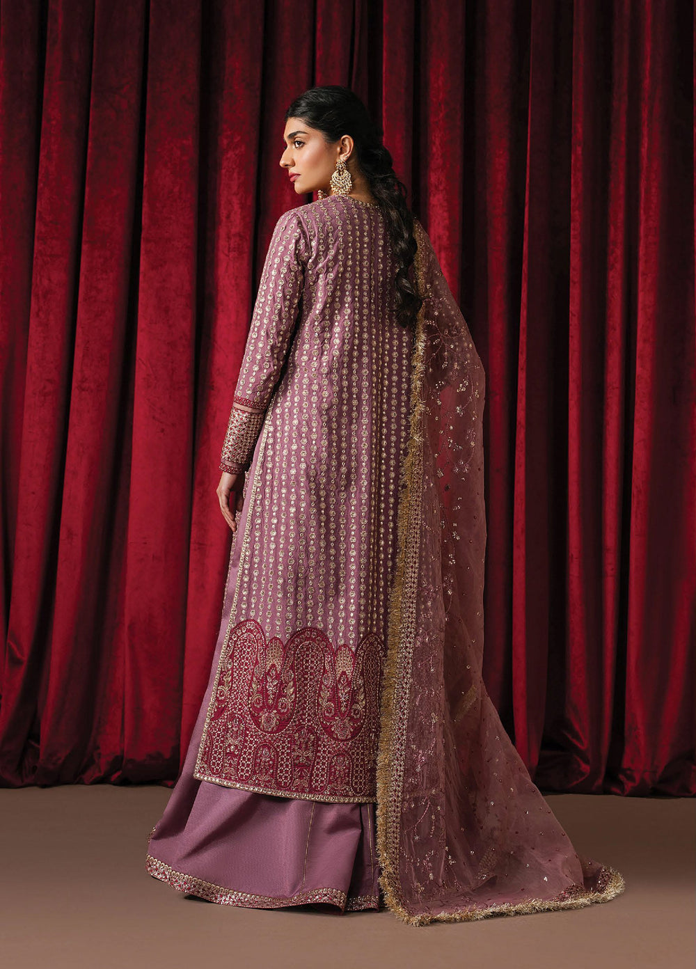 Qurbat by Ayzel Unstitched Embroidered Silk 3 Piece Suit AAF26UQ D-9 Humnishin - Festive Collection