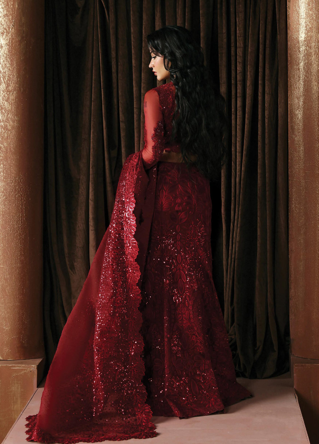 La Fuchsia by Afrozeh Unstitched Hand work Organza 3 Piece Suit AF26ULF Lover FWU-0078 - Festive Collection