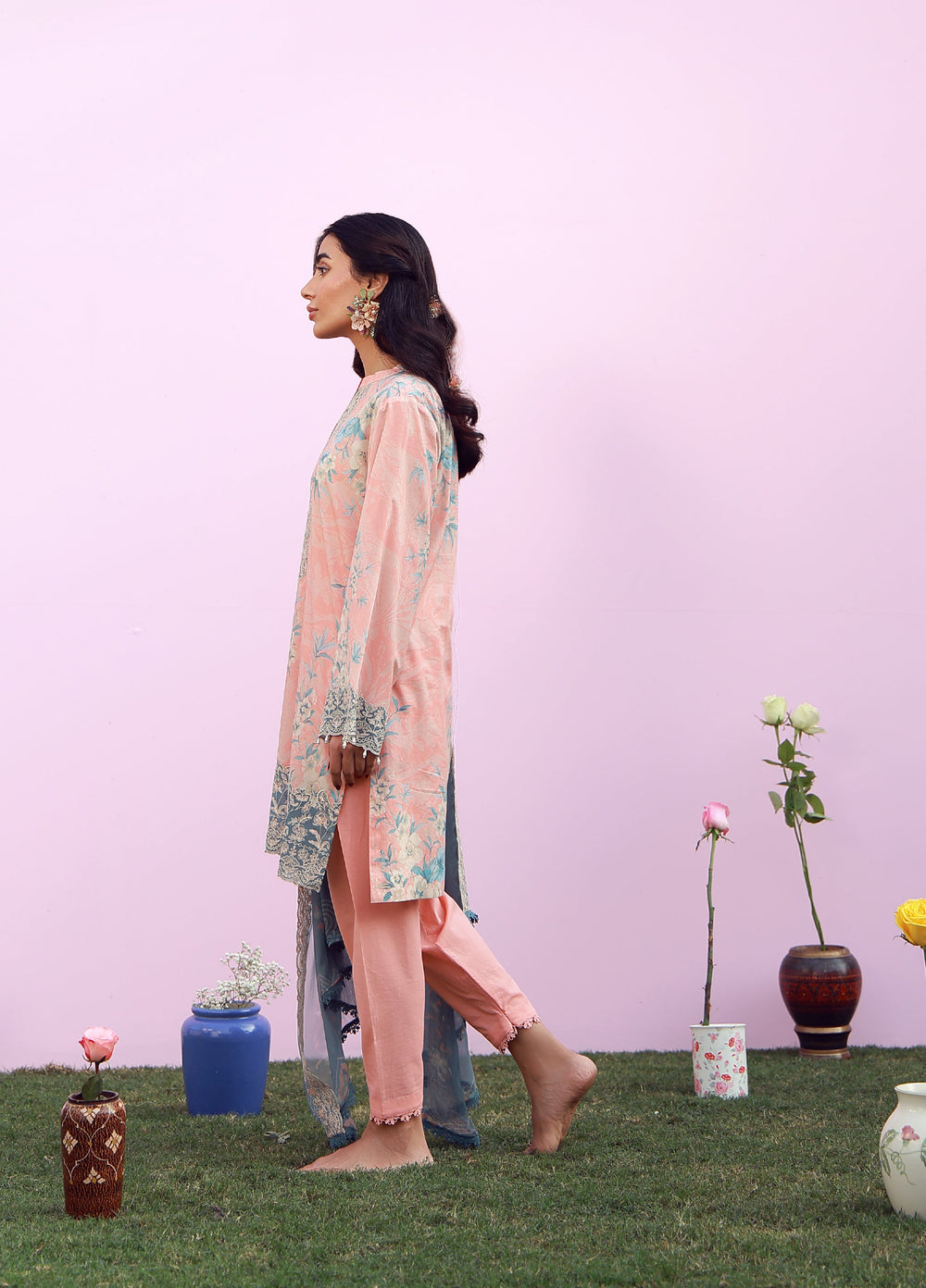 Mirha by Sahar Unstitched Embroidered Lawn 3 Piece Suit SS1-26-39 Blush Azure - Summer Collection