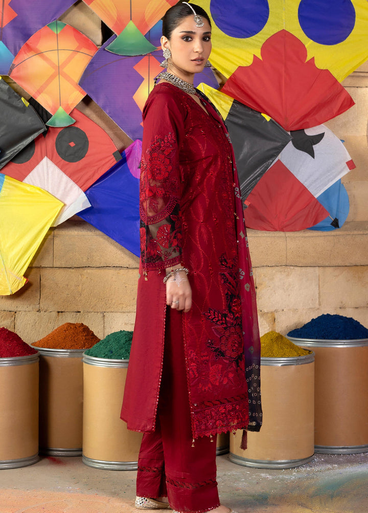 Bandhani by Al Zohaib Unstitched Embroidered Premium Lawn 3 Piece Suit AZ26UB D-9 - Summer Collection