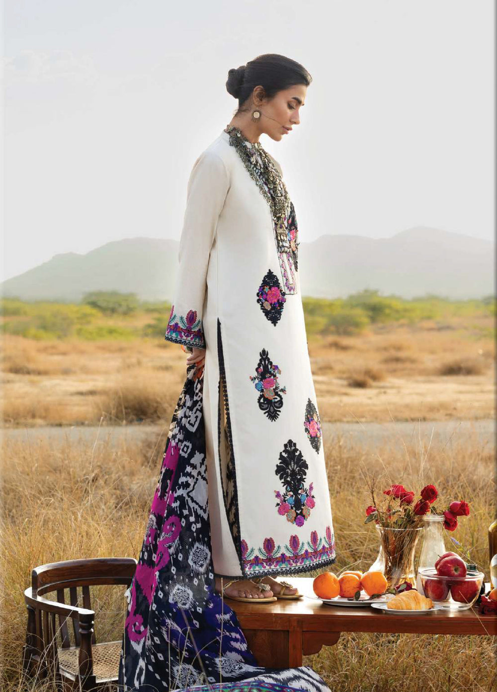 Zainab Chottani Unstitched Embroidered Luxury Lawn 3 Piece Suit ZC26ULZ D-17 NIVARA - Summer Collection