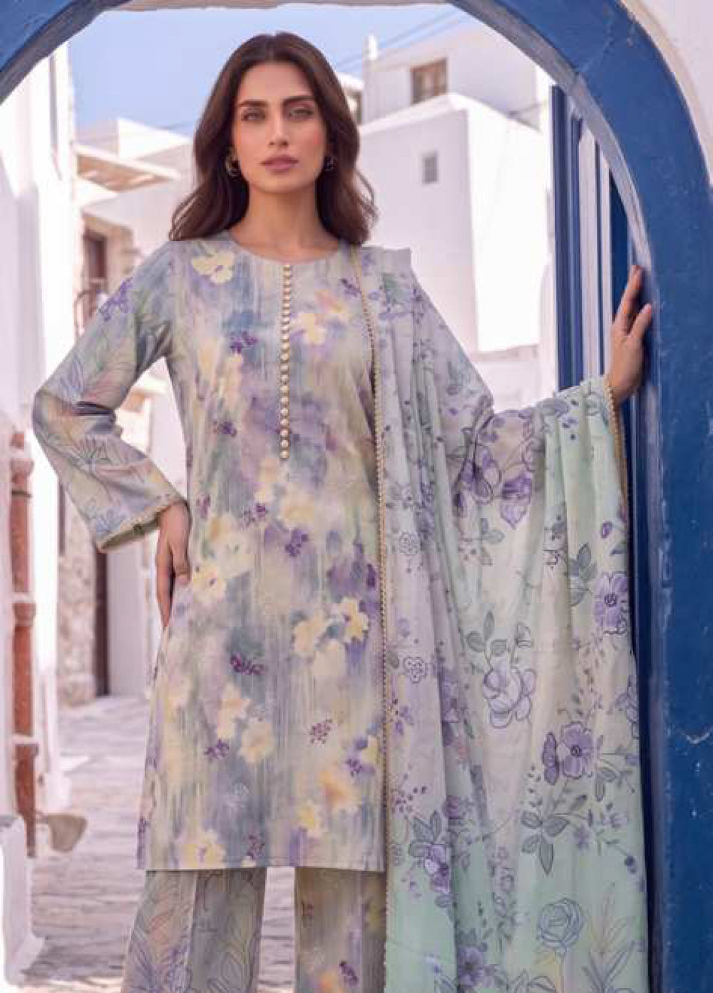 Coco Cords by Al Zohaib Unstitched Printed Lawn 3 Piece Suit AZ26UCL-7 - Casual Collection