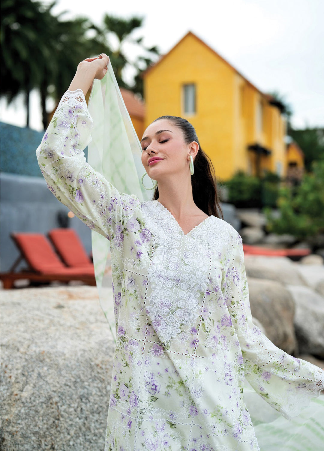 Xenia Formals Unstitched Embroidered Lawn 3 Piece Suit XE26ULS D-04 Navya - Summer Collection