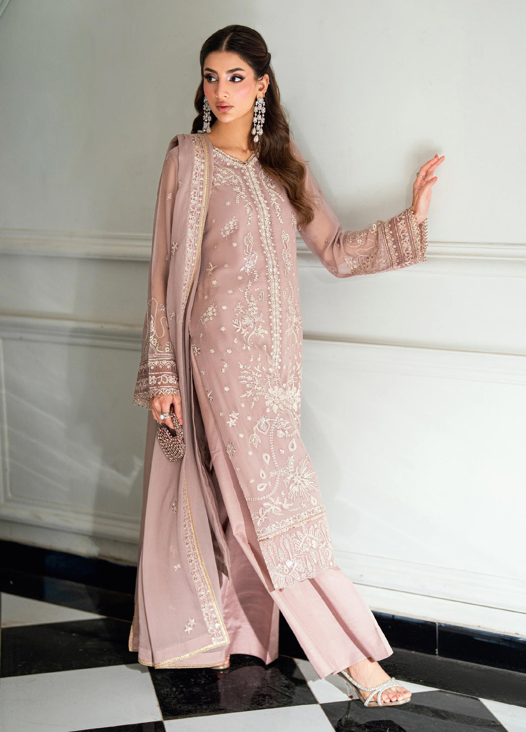 Maison d'or by Sahane Unstitched Embroidered Chiffon 3 Piece Suit CT-27008 CALIANNA - Festive Collection