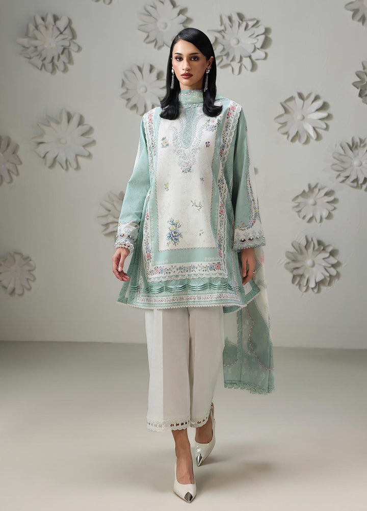 Q Prints by Qalamkar Unstitched Printed Lawn 3 Piece Suit QLK26UQL RASHA QQP-05 (B) - Summer Collection