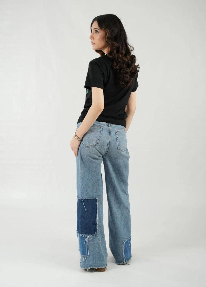 Mercato RTW Solids Cotton 1 Piece Round Neck Black Shirt