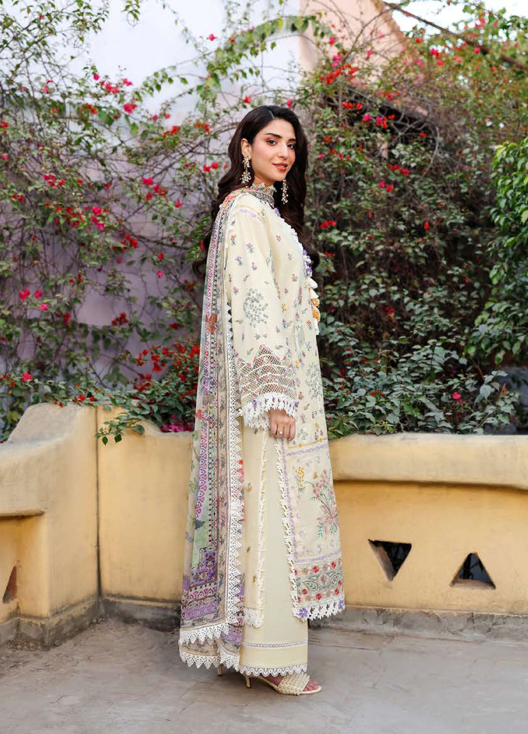 Summer Reverie by Roheenaz Unstitched Embroidered Lawn 3 Piece Suit RN26USR D-9 ISOLDE - Festive Collection