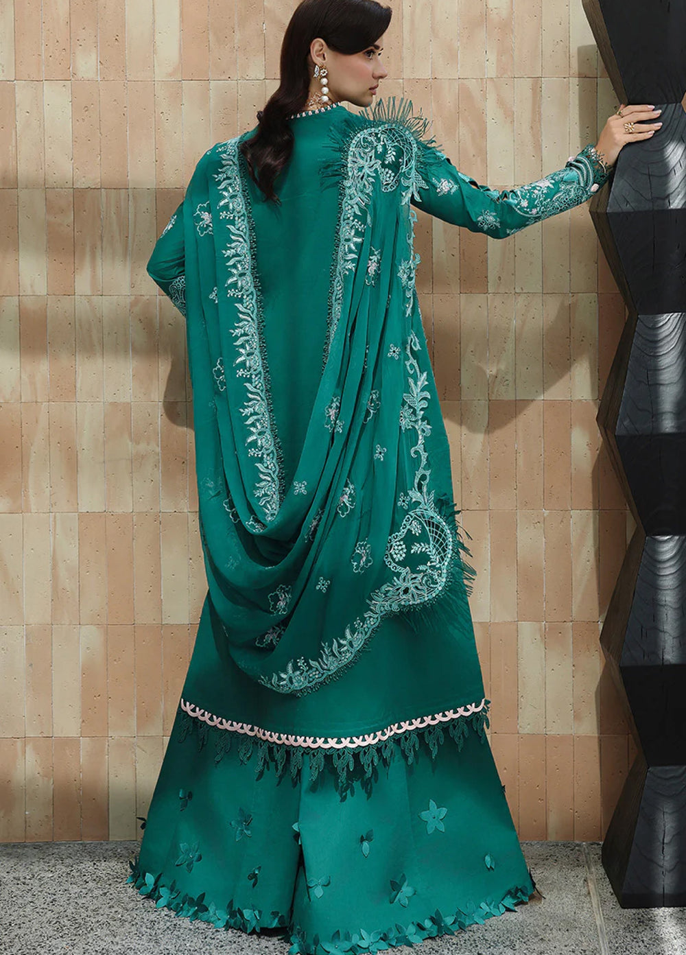 Qalamkar Chikankari Unstitched Embroidered Lawn 3 Piece Suit QLK26UCL CM-07 Rogue - Summer Collection