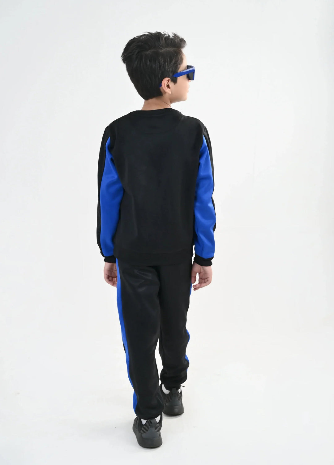 IQ Exclusive Kids Track Suit Fleece 2 PieceBlackout Blue Tracksuit-Unisex Kids - Winter Collection
