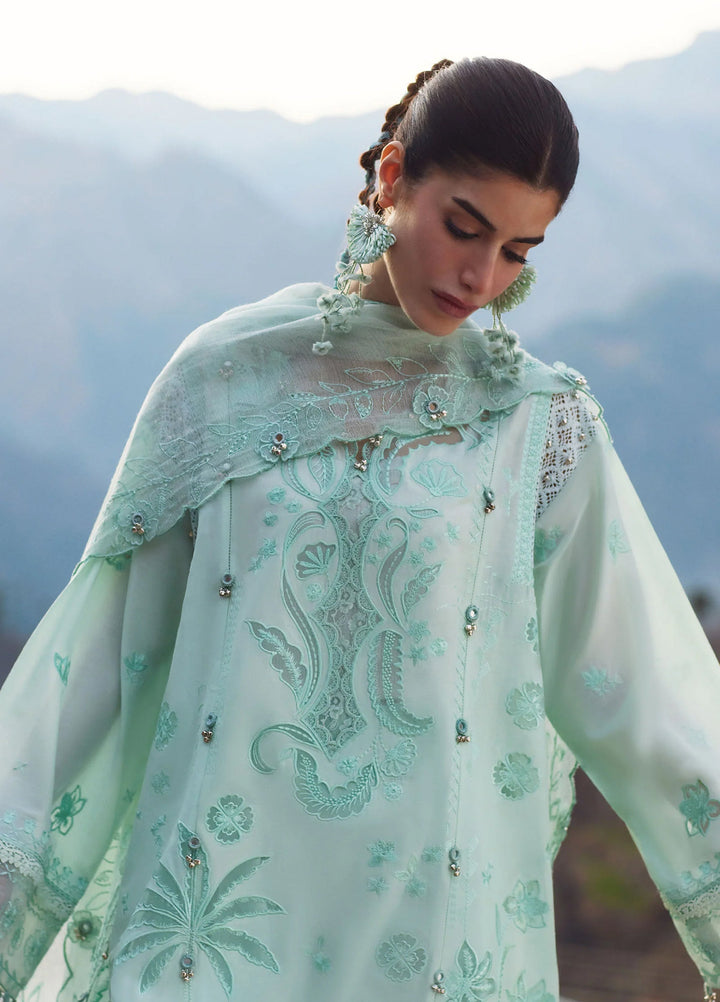 Meili by Zaha Unstitched Embroidered Lawn 3 Piece Suit ZK26UML ZL26-09A - Festive Collection