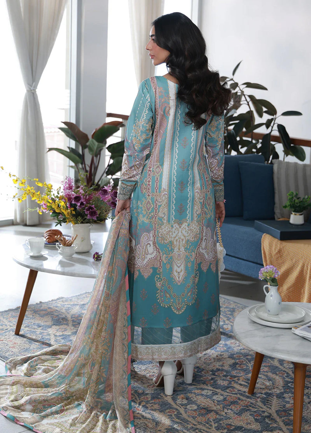 Delia by Gulaal Unstitched Embroidered Lawn 3 Piece Suit GL26UD D-1 Eidra - Summer Collection