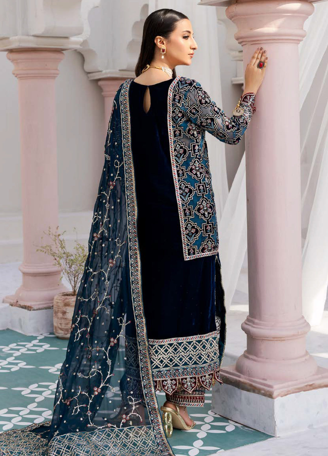 Andaz E Makhmal by Zebtan Unstitched Velvet ZB25 ZAM-08 - Festive Collection