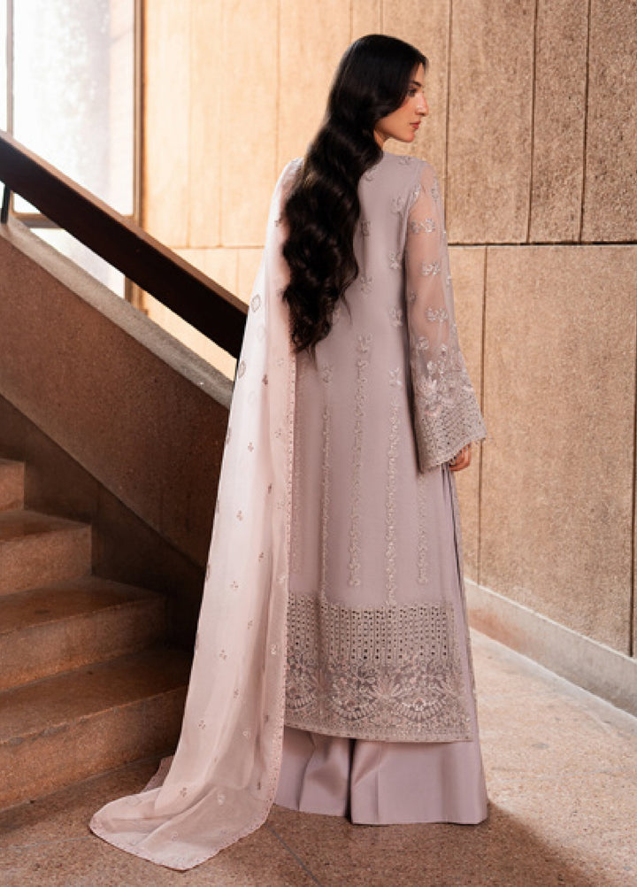 Lazawal by Lavish Premium Unstitched Embroidered Chiffon 3 Piece Suit LVP26UCL Lavender Glow - Festive Collection