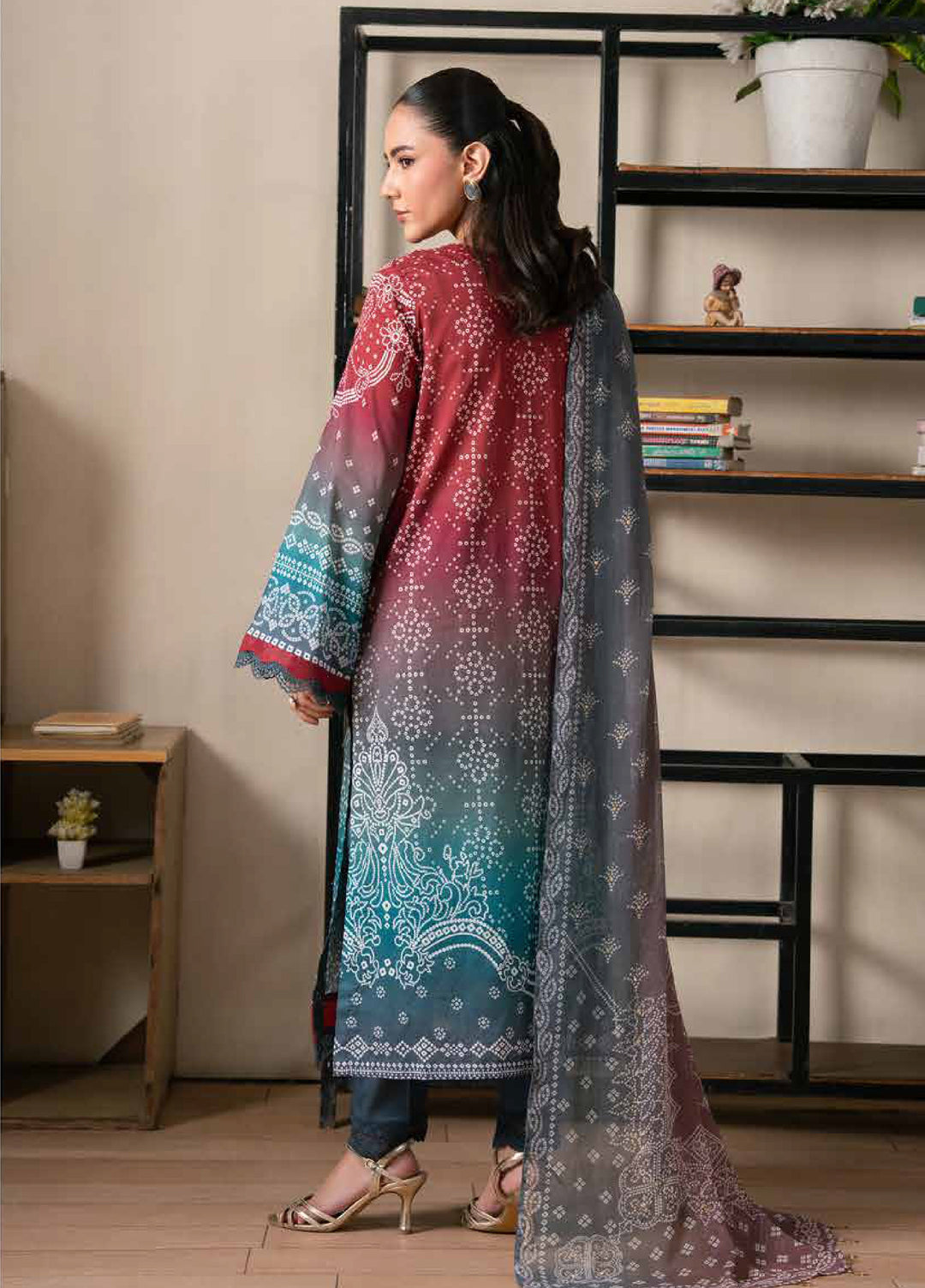 Chunri by Daria Unstitched Embroidered Lawn 3 Piece Suit DC26UCL DA-108 - Casual Collection