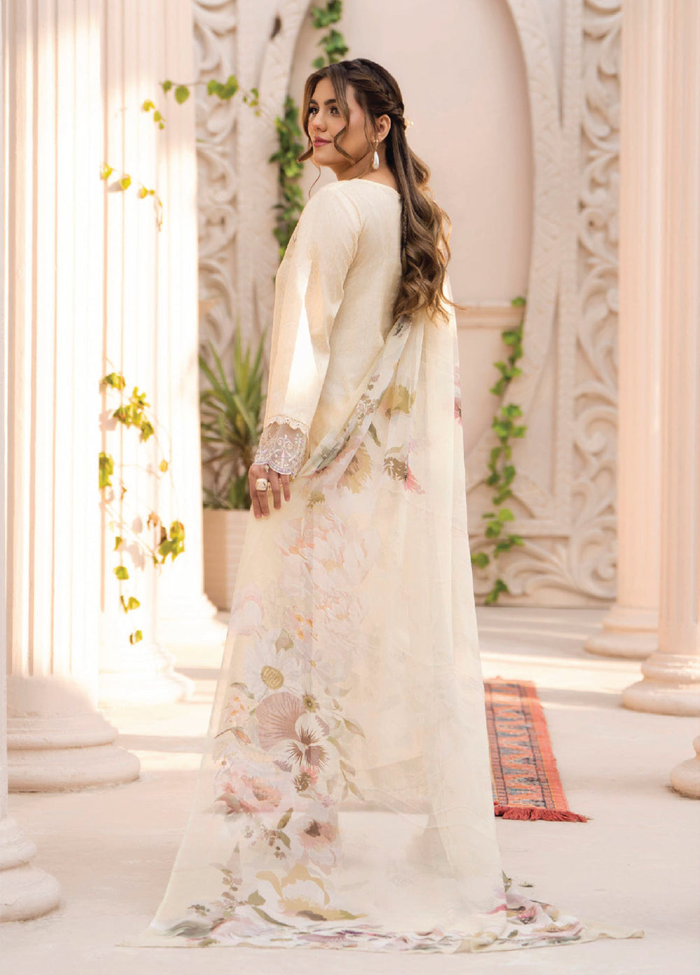 Summer Breeze by Humdum Unstitched Embroidered Lawn 3 Piece Suit HB26USB D-09 - Summer Collection