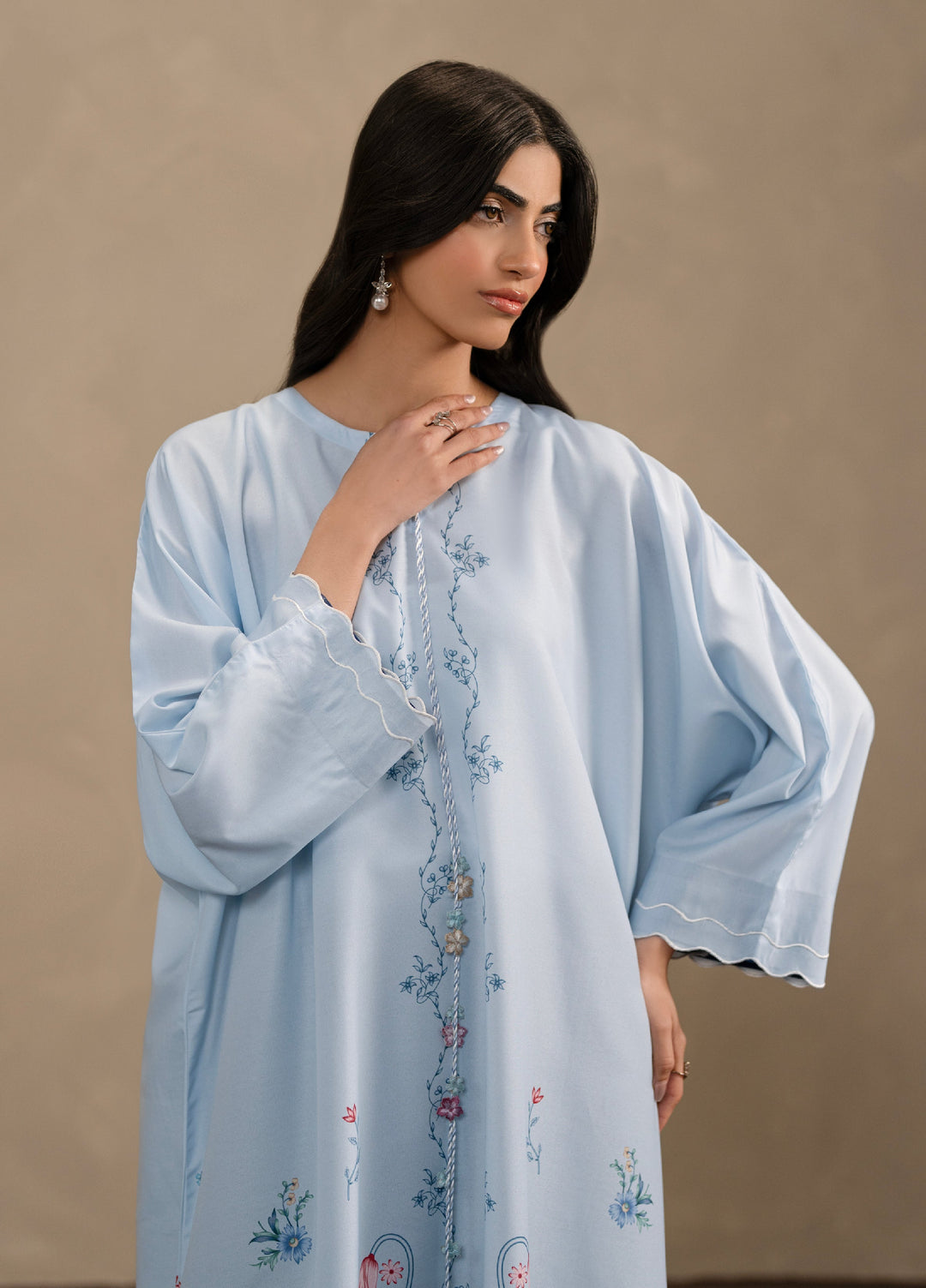 Seran Women Pret Printed Poly Cambric Kaftaan SN26PK D-2 Serena - Casual Collection