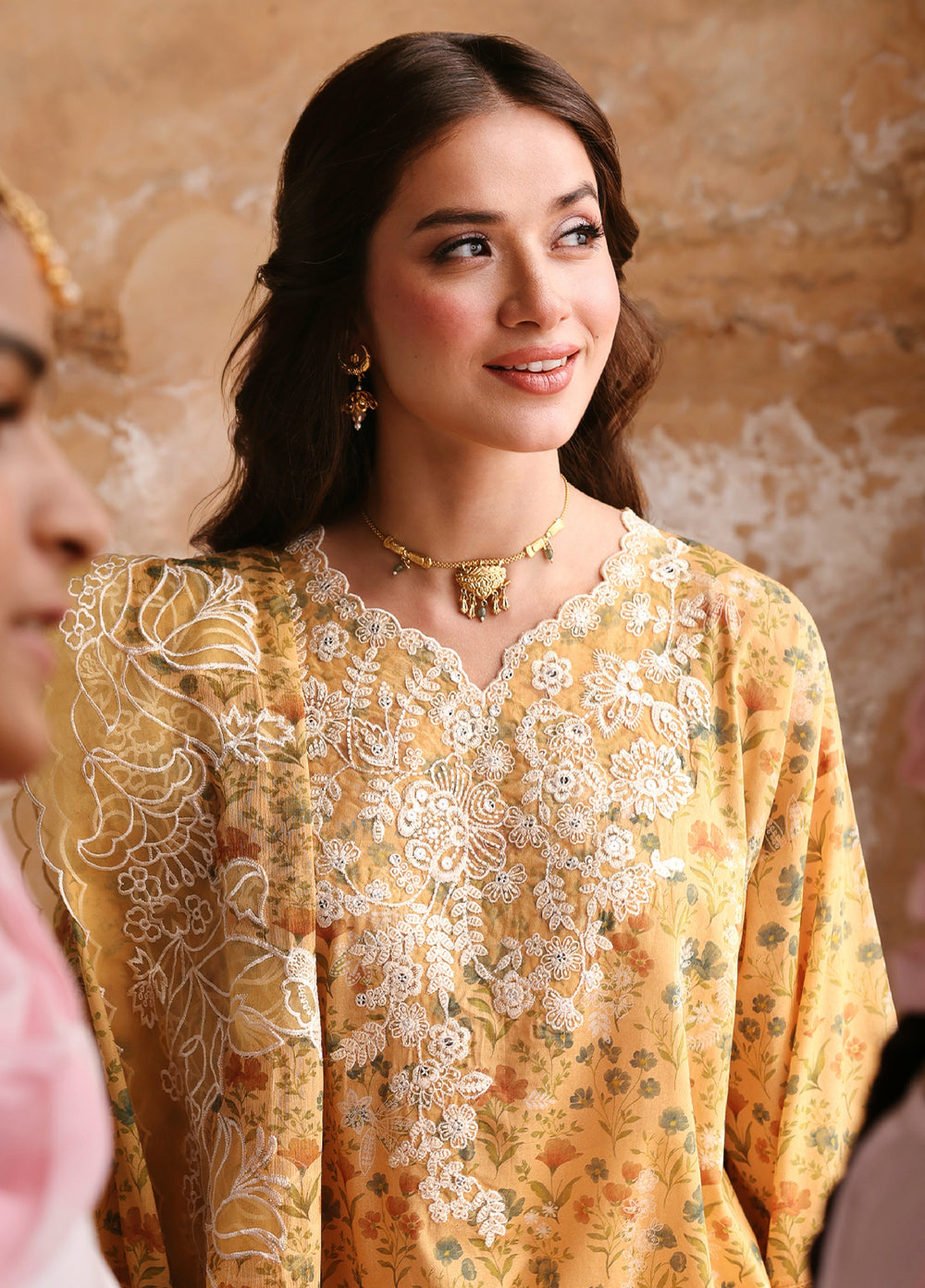 Cross Stitch Unstitched Embroidered Premium Lawn 3 Piece Suit CS26UCPL D22 SUNLIT HUE - Eid Collection