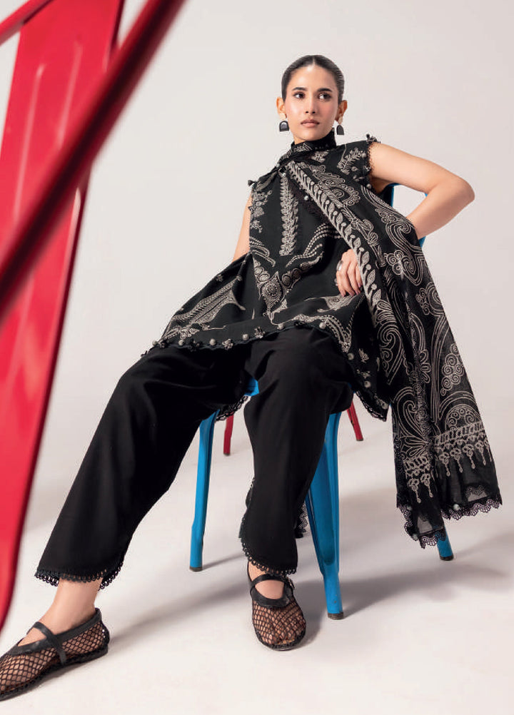 M Basics by Maria B Unstitched Embroidered Lawn 3 Piece Suit MB26UMB MB-CUSV13-3B - Summer Collection