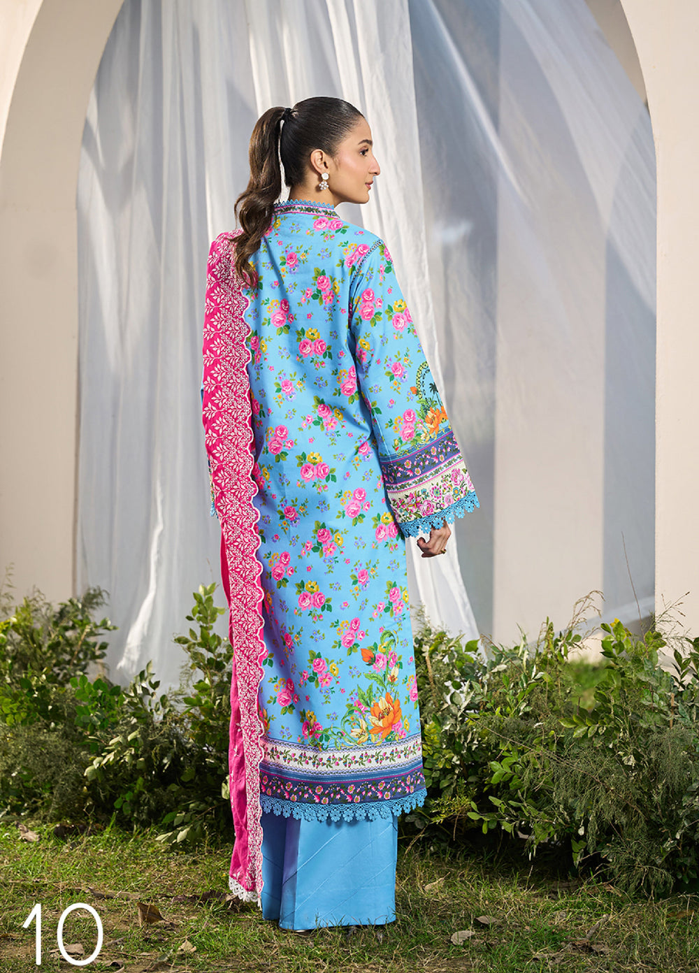 Raha Summer Prints by RajBari Unstitched Printed Lawn 3 Piece Suit RB26URS D-09 - Summer Collection