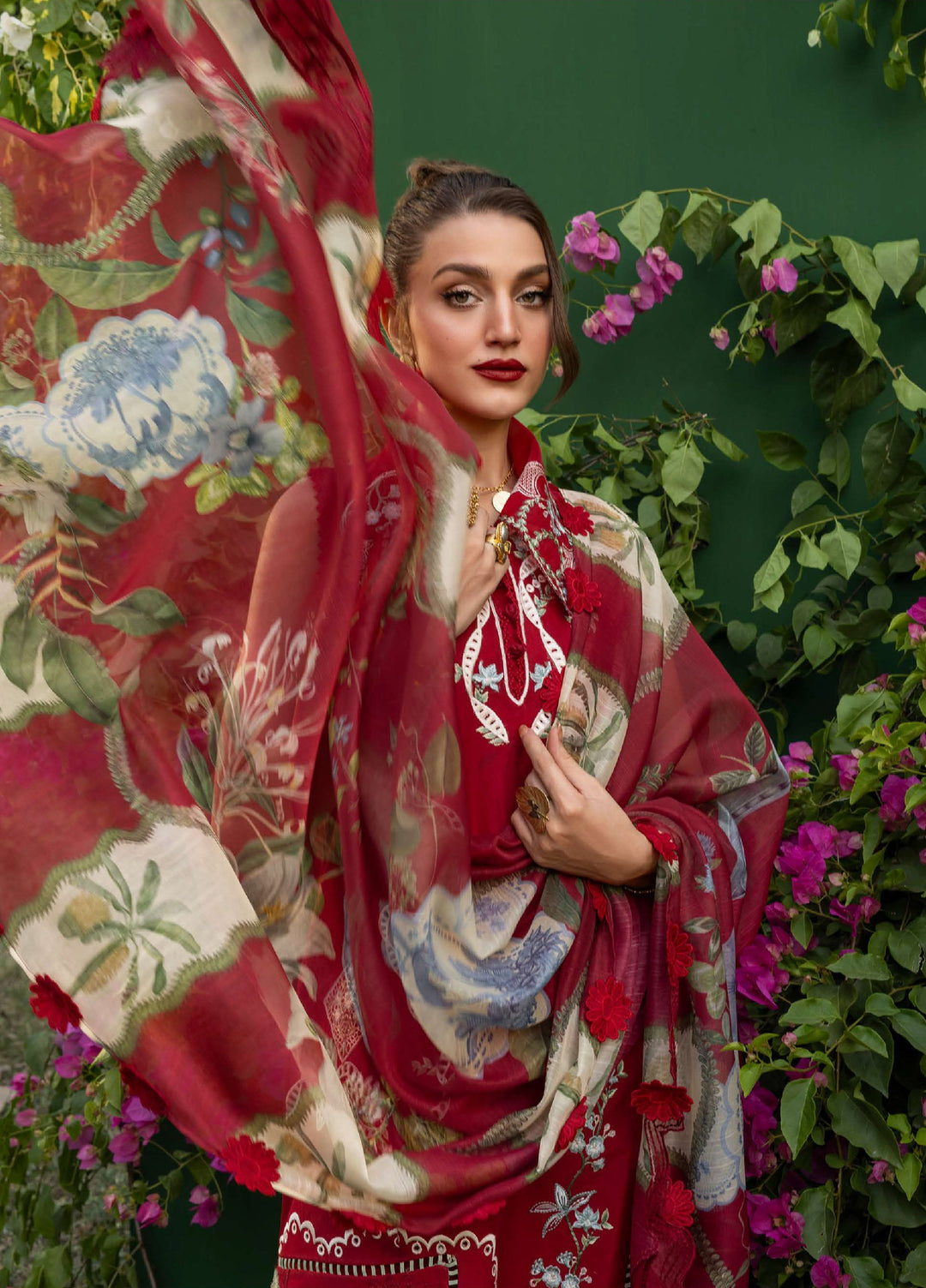 Bloom by Saira Shakira Unstitched Embroidered Lawn 3 Piece Suit SSR26ULB ELISE-05B - Eid Collection