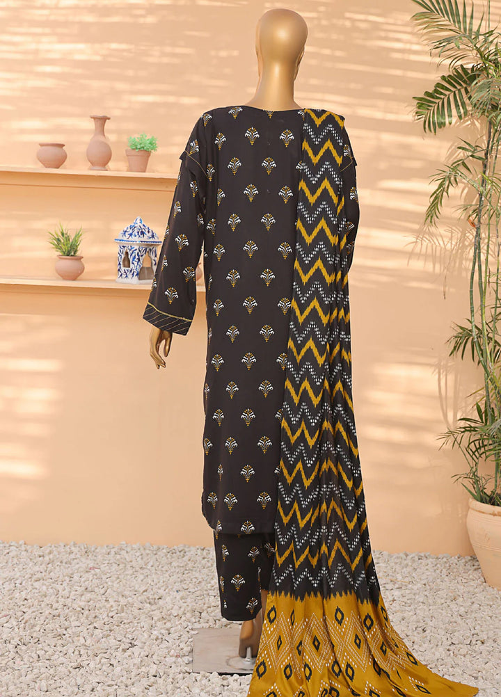 Wintry by Hz Textiles Printed Linen Suits Unstitched 3 Piece LCP-206 - Winter Collection