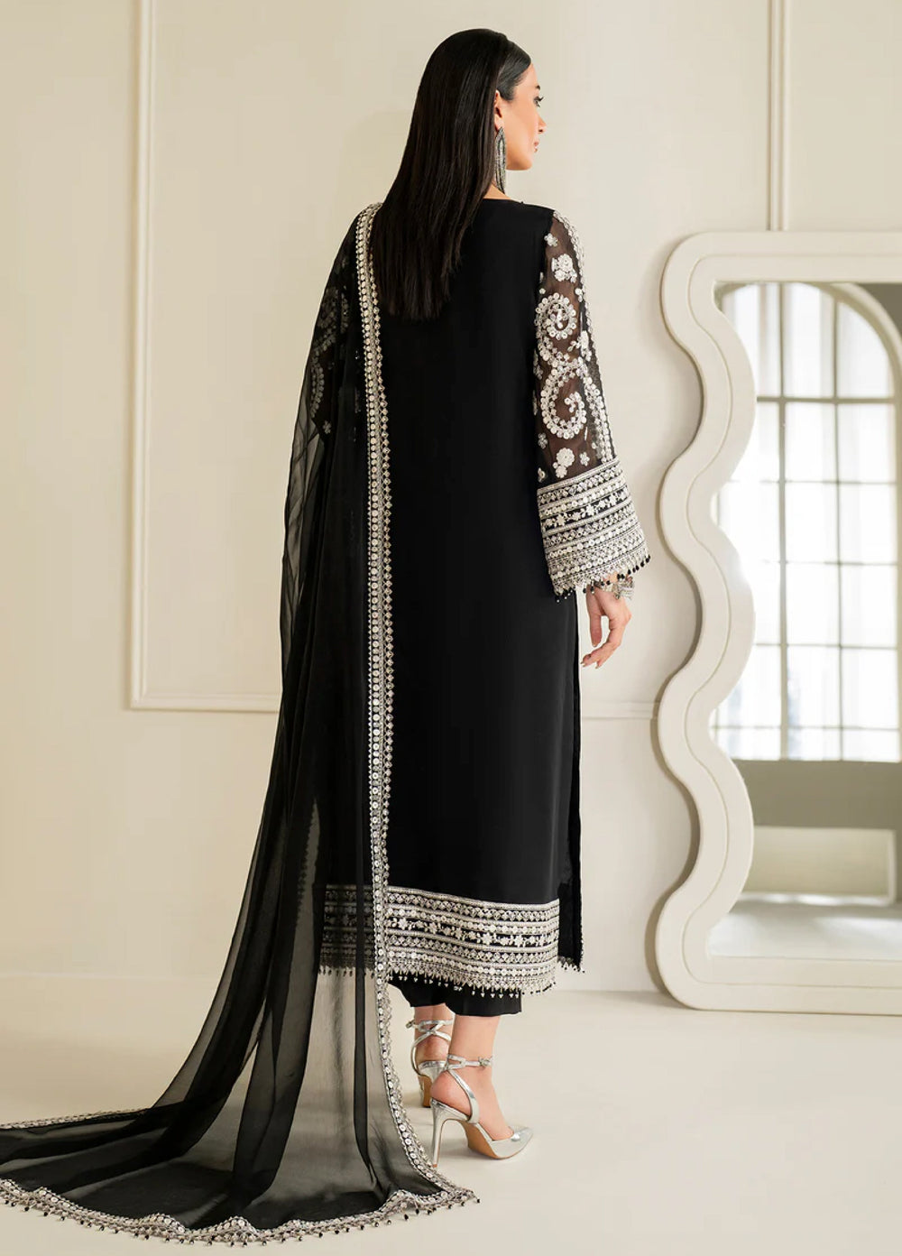 Chantelle by Baroque Unstitched Embroidered Chiffon 3 Piece Suit BQ26UCF UF-4158 - Festive Collection